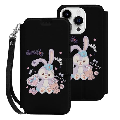 ダッフィーフレンズ iPhone15 Pro用ケース 手帳型 財布型 スマホケース カード収納 PUレザー おしゃれ アイフォン15 Pro用ケース 全面保護 マグネット式 耐衝撃 脱着簡単