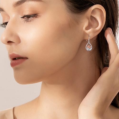 Boucles d'oreilles lapin en argent sterling 925 hypoallergénique - 6