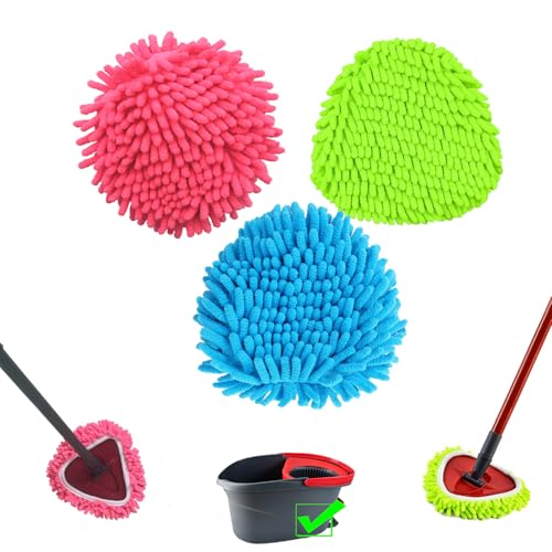3 PCS Spin Mop Heads Replacements Compatible with Ocedar Easywring