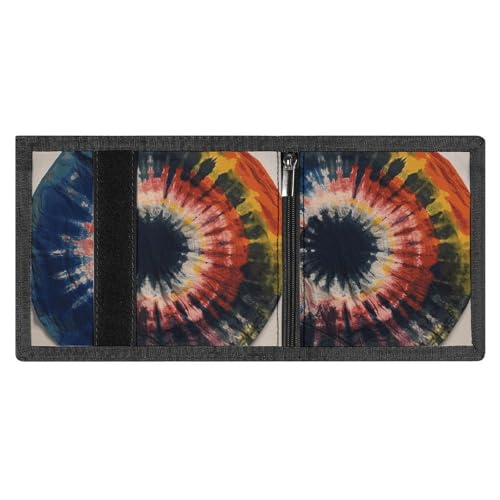 Colorful Tie-dye Towels Trifold Wallet Front Pocket Coin Purse - Slim Credit Card Holder for Men & Women4
