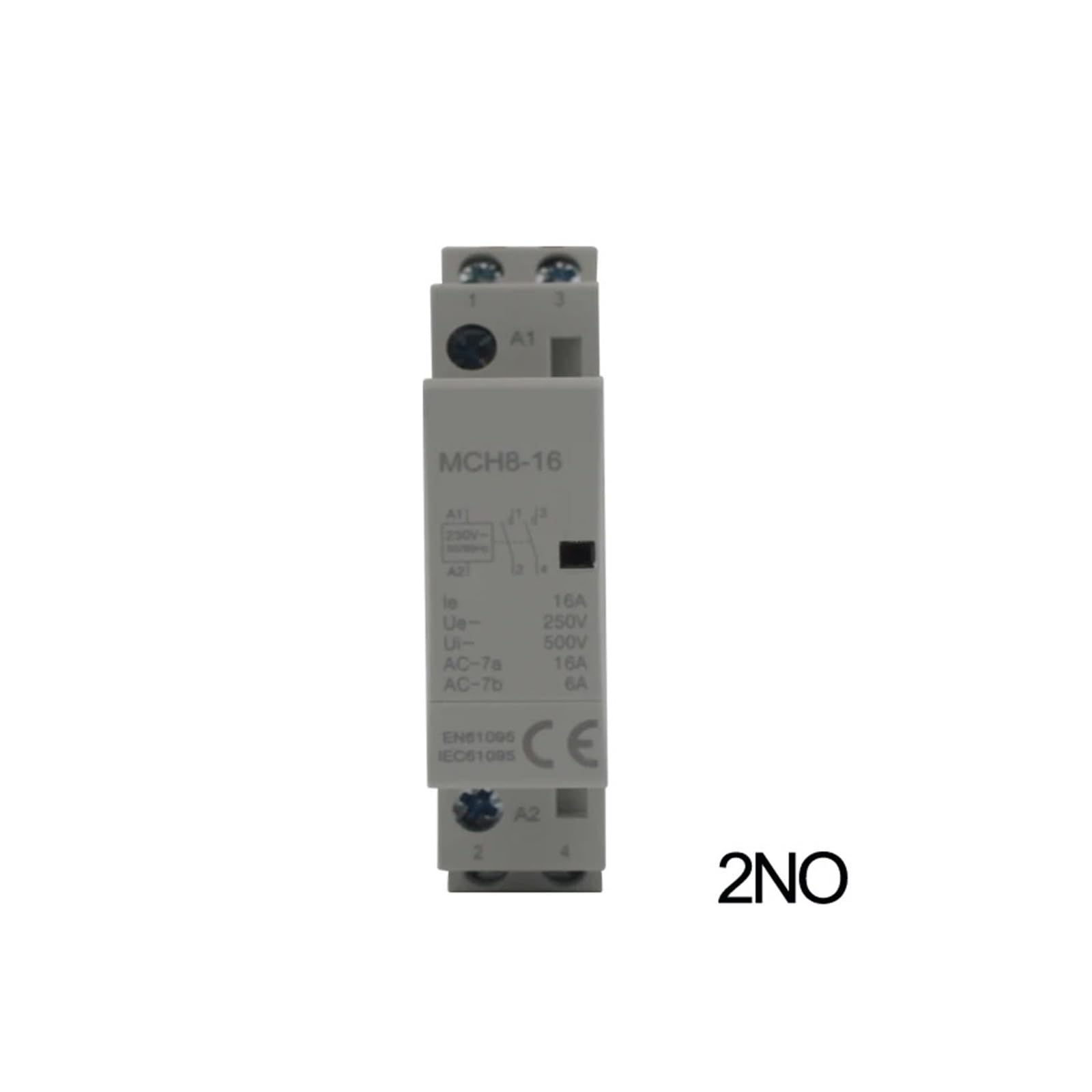 Modułowy stycznik MCH8-16 2P 16A 220V/230V 50/60HZ Stycznik modułowy AC na szynę DIN (2NO)