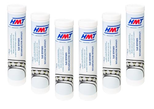 HMT Lithium Multipurpose Grease EP2 12 x 400g Cartridges | NLGI 2 EP Grease for Industrial Construction & Agricultural Machinery | Extreme Pressure Anti-Wear Corrosion & Water Resistant Grease