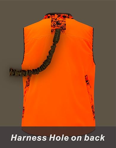 Image of Atenze Blaze Orange Camo Hunting Vest Jacket for Man