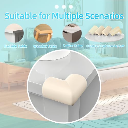 Image of ZOMPAGO Baby Proofing Edge & Corner Guards, 10 PCS Soft NBR Foam Safety Bumpers for Furniture, Strong Adhesive,No Residue,Protects Toddlers from Sharp Corners on Tables,Cribs,Fireplaces /Glass Surfaces