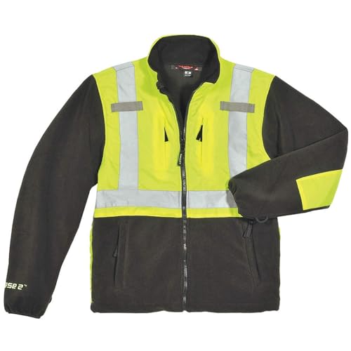 Tingley J73022.4X Phase 2 High-Visibility Fleece Jacket, 4X-Large, Hi/Vis Yellow