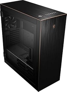 MSI MPG SEKIRA 500G Full Tower Gaming Computer Case (Black with Gold Trim, 2X 200mm + 1x120mm Fans, USB Type-C, Tempered Glass, E-ATX, ATX, mATX, Mini-ITX)