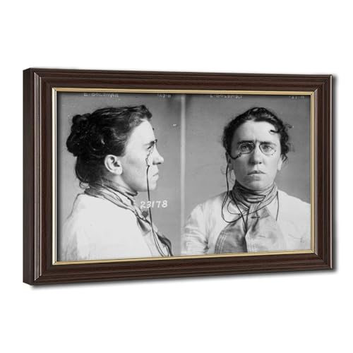 Toile suspendue Emma Goldman décoration murale salon bureau 20x30