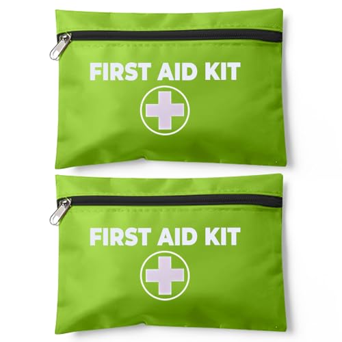 Zopper 2 x 24 Piece First Aid Kit Compact Portable Emergency Medical Pouch for Home Office Travel Car Camping Workplace Lightweight Safety Kit