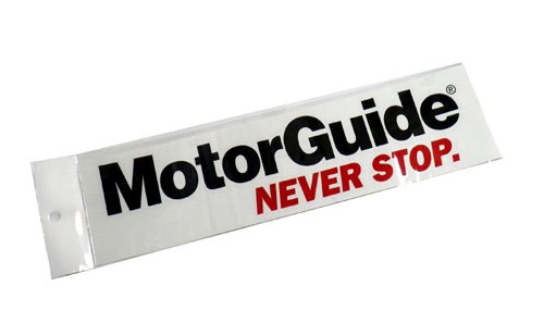 モーターガイド MGカッティングステッカー 30cm ホワイト×ホワイト