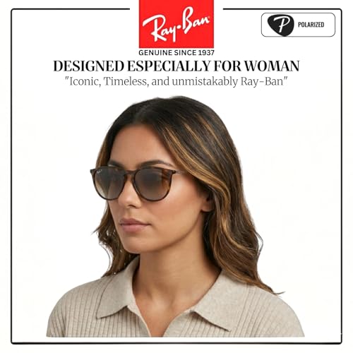 Image of Ray-Ban RB4171 ERIKA CLASSIC Phantos Shaped Sunglasses for Women with Official RAYBAN Eyewear Kit