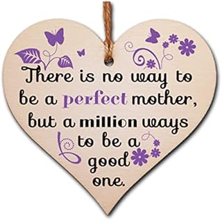 Handmade Wooden Hanging Heart Plaque Gift for Mum Loving Thoughtful Present