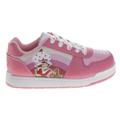 Josmo Strawberry Shortcake Sneakers for Girls Lace Up - Lightweight Athletic Breathable Casual Fashion Kids Shoes (Sizes: 11-13 Little Kid / 1-4 Big Kid)2