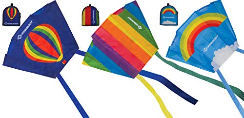 Schildkröt Poket Kite, Kleiner handlicher Taschendrache, 45x32cm, inkl. 5 kp Polyesterleine mit Handgriff, 2-4 Beaufort, 970400