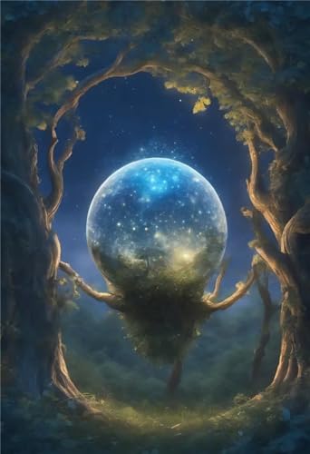 Peinture diamant 5D kit complet broderie strass arbre de lune grand format
