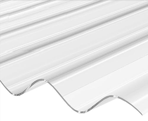 Falken Design Polycarbonate Roof Panel Corrugated (Waved) Clear 48 in. x 96 in. x 0.047 in. (1.2MM) Thick