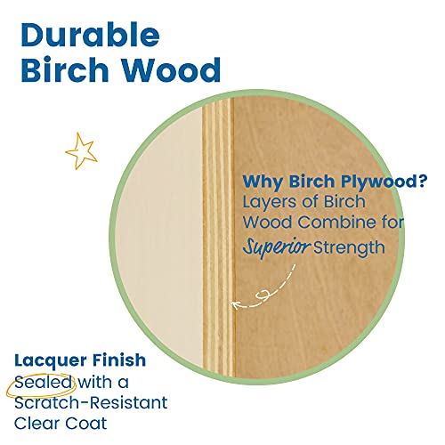 ECR4Kids Birch Bookcase with Adjustable Shelves, GREENGUARD Gold