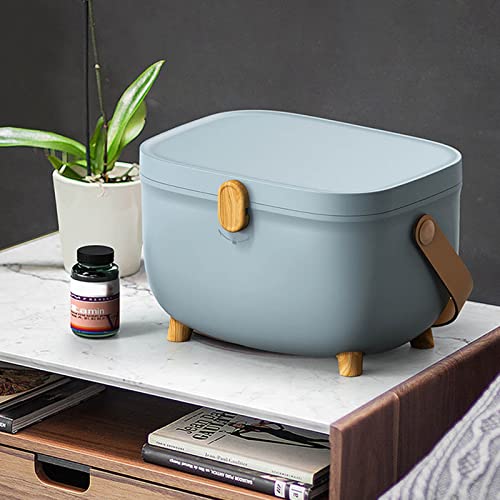 Caixa de remédios portátil, caixa reutilizável de plástico para armazenamento de medicamentos, multi