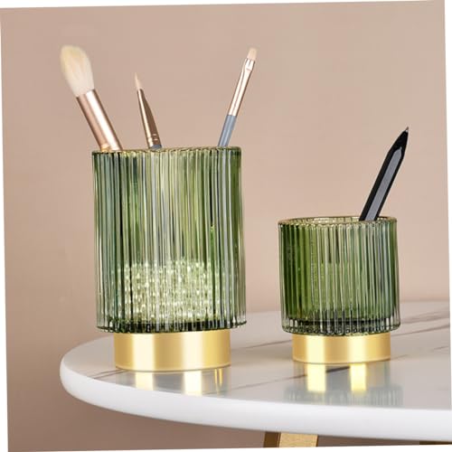 Pot à pinceaux de maquillage et rangement cosmétique en verre métal