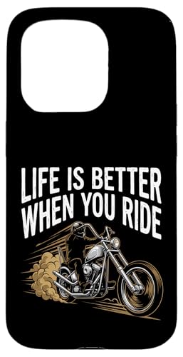 Life Is Better When You Ride �I�[�g�o�C�A�p���� �o�C�J�[���� �X�}�z�P�[�X iPhone 15 Pro �p
