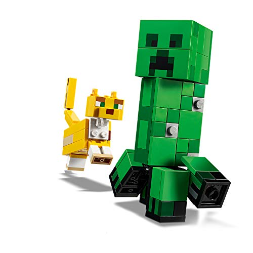419VibCPzsL LEGO Minecraft Bigfigurine Creeper™ et ocelot Ensemble de construction, Jouets pour enfants de 7 ans et plus, 164 pièces, 21156