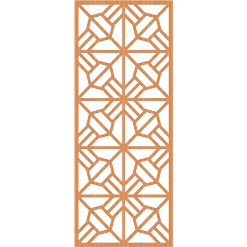 Image of 29 3 /8 inchW x 74 3 /8 inchH x 1 /4 inchT Auburn Decorative Fretwork Wood Wall Panels, Cherry