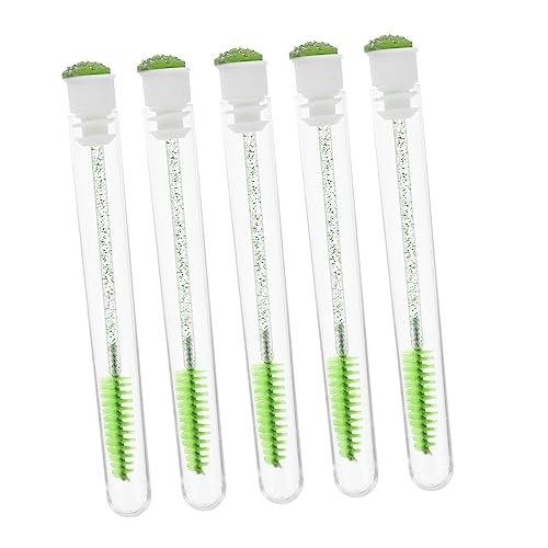 FOMIYES Green Lash Mascara Portable Eyelash Tube 10pcs Eyelash Brush Tubes Easy to Use Makeup Brush Wands
