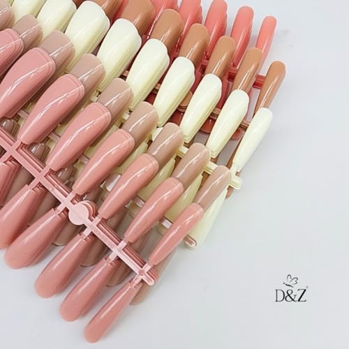 unha postiças SoftGel coloridas 5 Cores 480 peças D&Z 8568-A