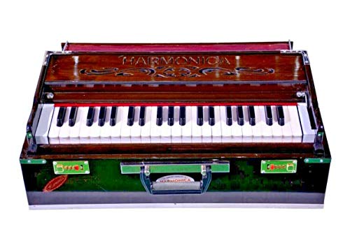 Naad Ns-116 Handmade Portable 3.5 Octave 9 Stopper Laying Style Harmonium Baja With Coupler #TOP1