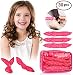 30pcs Hair Rollers - HailiCare Foam Hair Roller for Hair DIY - Flexible Soft Pillow Curlers - No Heat for Women & Kids (Pink)
