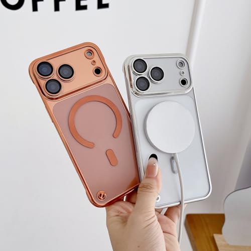 Coque sans cadre iPhone 16 Pro Max rigide transparente et compatible charge magnétique