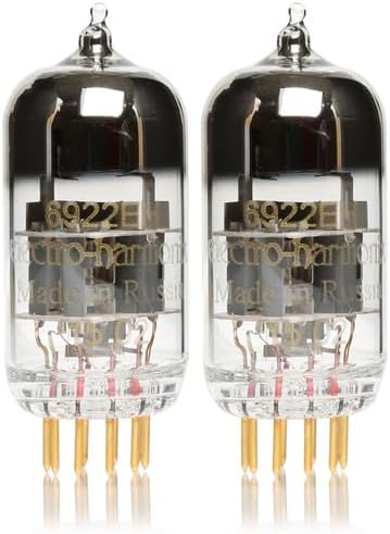 Pair of Electro-Harmonix 6922 EH Gold Pin Preamp Vacuum Tube