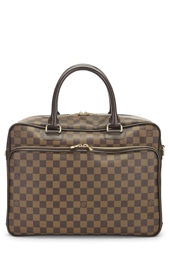 Pre-Loved Damier Ebene Icare Briefcase, Brown