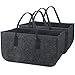 Borsa in Feltro 2Pezzi con Manico Borsa da Mare Borse Spesa per Carrello Pieghevole Borsa Spesa Riutilizzabile Grande, Può Contenere Giornali, Vestiti, Giocattoli, ecc. - 50*25*25cm Nero