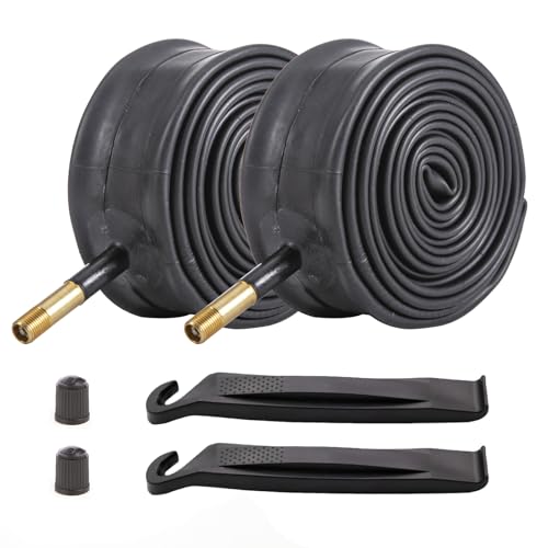 2 PCS Heavy Duty Bike Tubes 700x38C 700x40C 700x43C 700x45C 38C/40C/42C/43C/45C Schrader Valve 35mm/48mm Bicycle Tubes Premium Quality Butyl Inner Tubes (Schrader Valve 48mm)