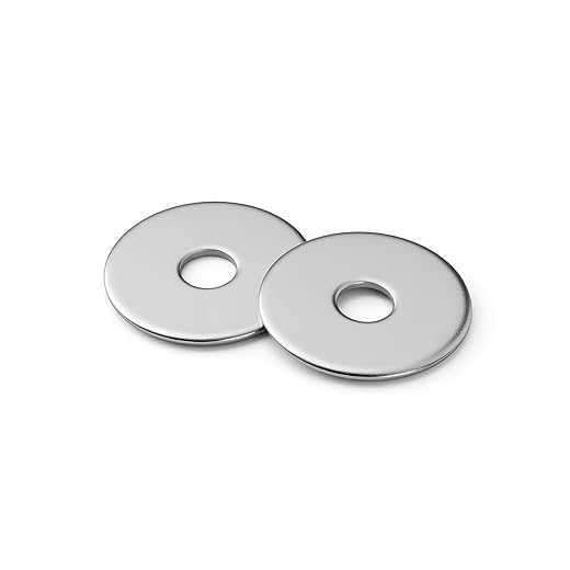 1/4 x 1'' (50 Pack) Stainless Steel Fender Washers, 1'' OD, (18-8) 304 Stainless Steel Metal Repair Washers for Screws and Bolts