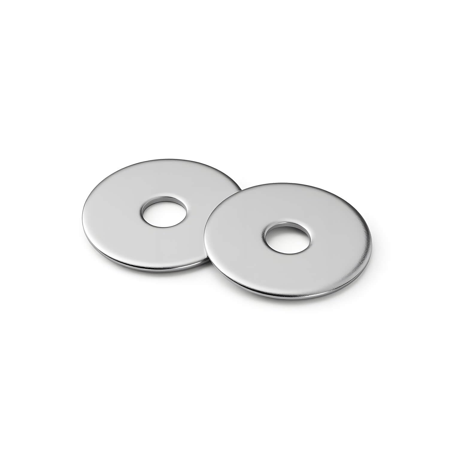 1/4 x 1-1/2'' (30 Pack) Stainless Steel Fender Washers, 1-1/2'' OD, (18-8) 304 Stainless Steel Metal Repair Washers for Screws and Bolts