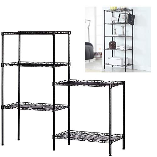 Nemore Kitchen Storage Shelf Rack 5-Wire Shelving Metal for Storage Rack Adjustable Organizer Metal Shelves for Pantry Laundry Bathroom Kitchen Closet Organization
