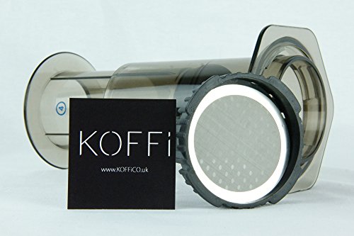 KOFFI ® DISC - Metal Filter for AeroPress - Reusable - Stainless Steel Ultra Fine Mesh Disk - for Better Tasting Coffee