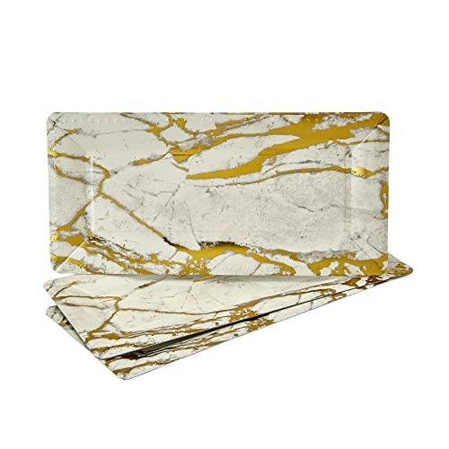 Marble Trays, Gold, 17" x 6"