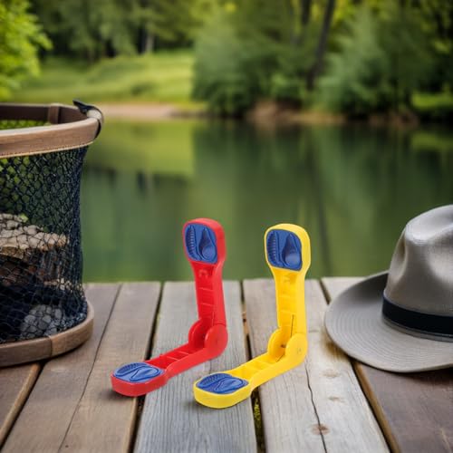 Moldes para señuelos de pesca de carpa de plástico blando amarillo y rojo con diseño ligero 6