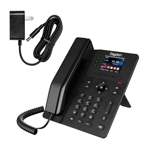 Teléfono IP Empresarial EAGATON T62P VoIP 4 Líneas 2.4'' miniatura 1