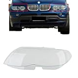 SOSHEEF Compatible for BMW X5 E53 2004 2005 2006 2007 Car Lens Cover Headlight Shell PC Headlamp Glass Replace Lampshade Car Accessoires(Left and Right)