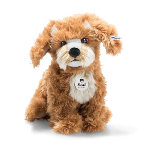 Steiff Kuscheltier Curlie Cockapoo, Süßes Stofftier mit Kunststoffaugen, Kinder, Jungen & Mädchen, Plüschtier 24 cm, Hellbraun, 076909