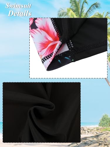BAOHULU Girls Rash Guard Swimsuit Set 2 Pcs Long Sleeve Bathing Suit UPF 50+ Tankini Beach Swimwear Size 5-14 Years4