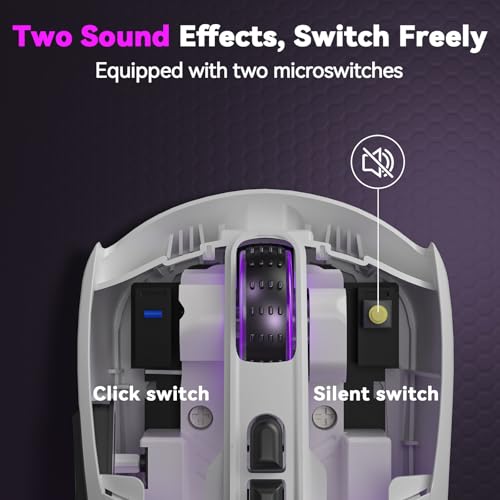 Image of CORBOBO SOLAKAKA SM802 Wireless Gaming Mouse,24,000 DPI Max,Tri-Mode 2.4GHz /BT /Wired USB Rechargeable Gamer Mouse with RGB,Programmable Macro Buttons,68g Lightweight Computer Mouse for Laptop /PC /Mac