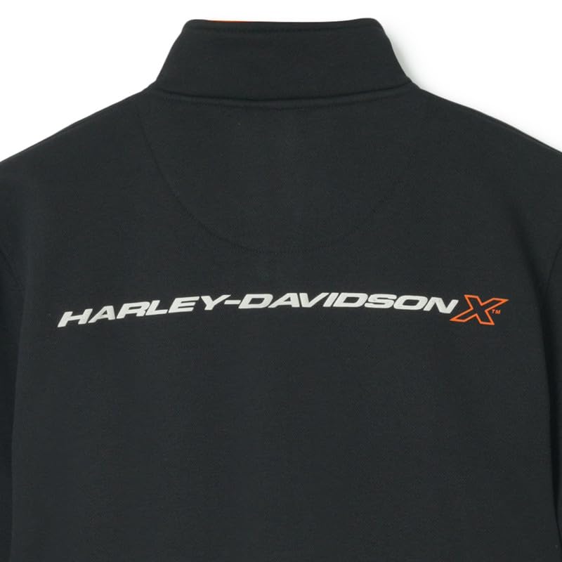 Image of HARLEY-DAVIDSON X Layers Edge Men's Full Sleeve Urban Zipper Sweatshirt | Cotton Blend with Minimal Detailing | High Neck