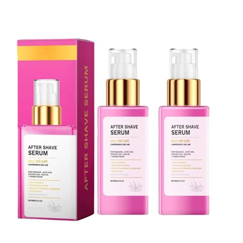Strawberry Vanilla After Shave Oil Smooth Skin, Aceite Para Después Del Afeitado Con Fresa Y Vainilla, Aceite Tratamientos Post Afeitado con Ácido Hialurónico, para Prevenir Pelos Encarnados (2PCS, B)