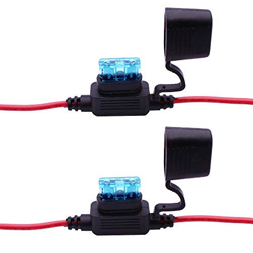 HUIQIAODS étanche Fusible en ligne à petite lame Porte-fusibles pour fusibles 15A (Lame standard)