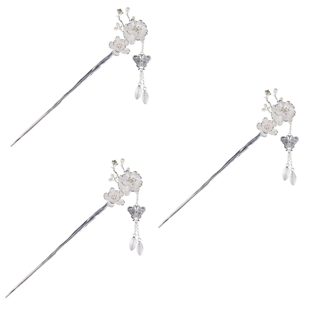 Housoutil 3stücke Haarnadel Pflaumenblüte Und Quaste Für Chinesische Haarforke Retro Haaraccessoire Für Hochsteckfrisuren Und Stylings Für Zu Besonderen Anlässen