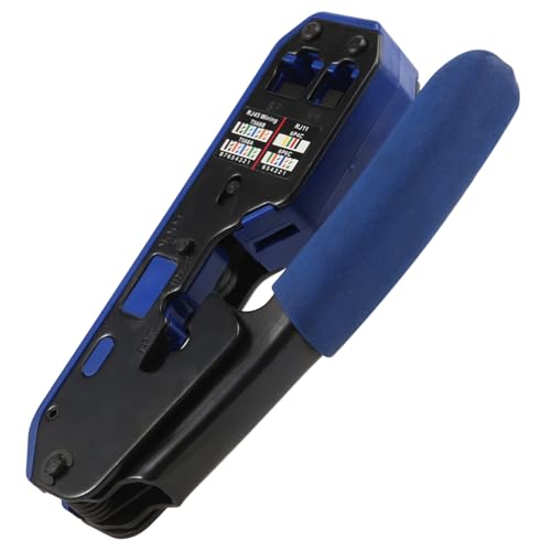 Xiniy Herramienta de Crimpado de Red RJ45, Cortador de Pelacables Rj45 para Conector Rj45 Cat6 Cat5e Cat5 Rj11 Rj12